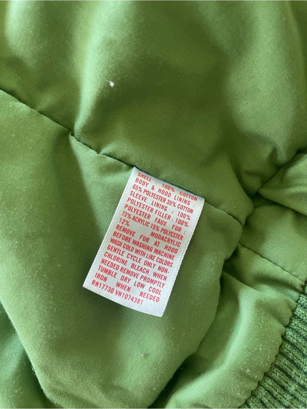 Vintage Y2k Mossimo Supply Co. Green Plaid Hooded Puffer Jacket with Faux Fur L - Picture 3 of 10